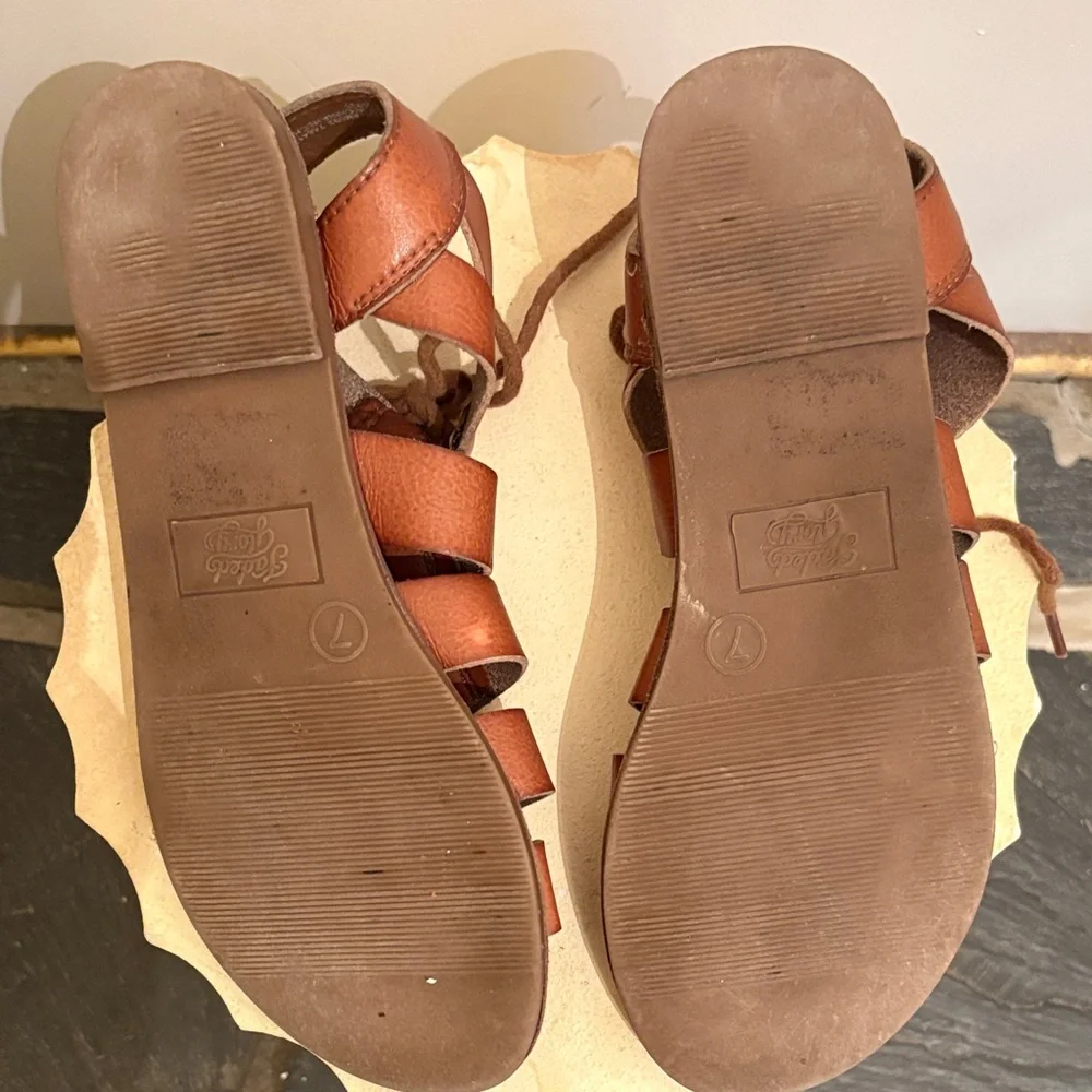 Brown Gladiator Sandals - Picture 4 of 5